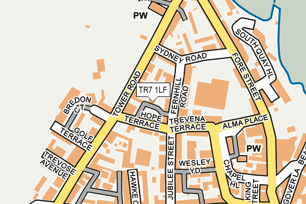 TR7 1LF map - OS OpenMap – Local (Ordnance Survey)