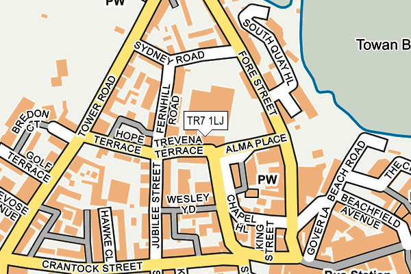 TR7 1LJ map - OS OpenMap – Local (Ordnance Survey)
