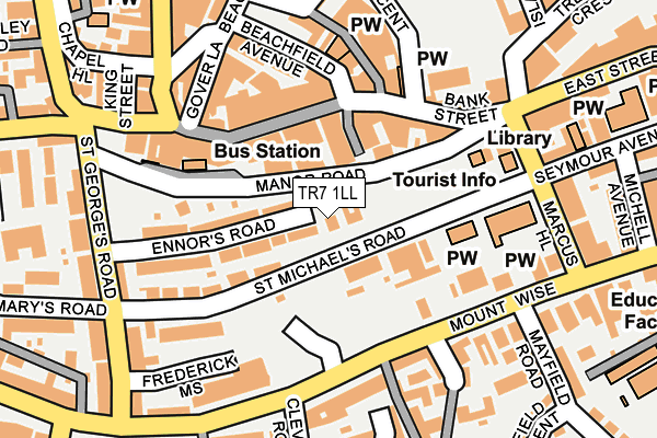 TR7 1LL map - OS OpenMap – Local (Ordnance Survey)
