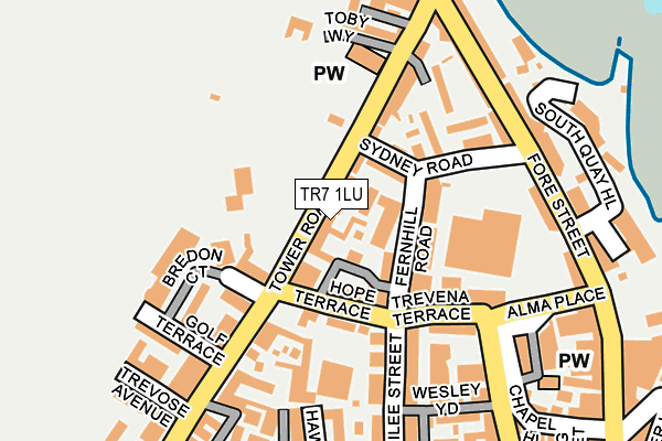 TR7 1LU map - OS OpenMap – Local (Ordnance Survey)