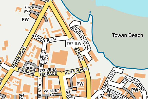 TR7 1LW map - OS OpenMap – Local (Ordnance Survey)