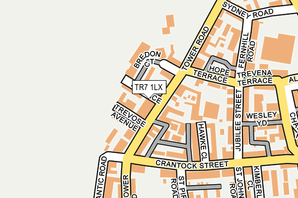 TR7 1LX map - OS OpenMap – Local (Ordnance Survey)