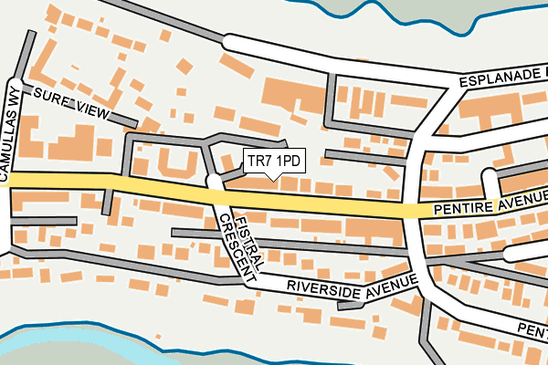TR7 1PD map - OS OpenMap – Local (Ordnance Survey)