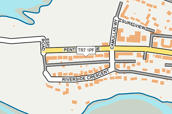 TR7 1PF map - OS OpenMap – Local (Ordnance Survey)