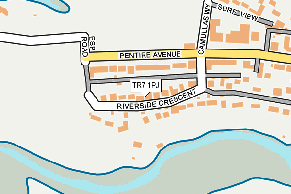 TR7 1PJ map - OS OpenMap – Local (Ordnance Survey)