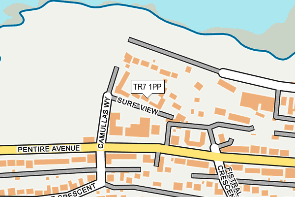 TR7 1PP map - OS OpenMap – Local (Ordnance Survey)
