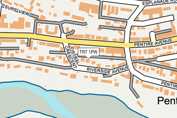 TR7 1PW map - OS OpenMap – Local (Ordnance Survey)