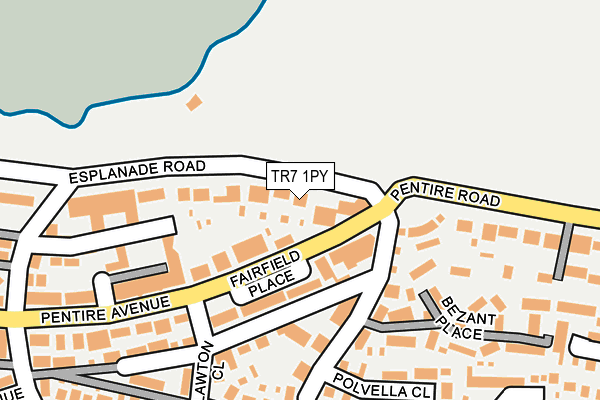 TR7 1PY map - OS OpenMap – Local (Ordnance Survey)