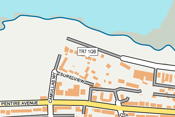 TR7 1QB map - OS OpenMap – Local (Ordnance Survey)