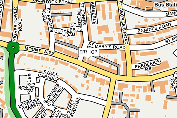 TR7 1QP map - OS OpenMap – Local (Ordnance Survey)