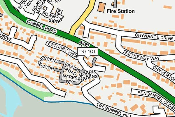 TR7 1QT map - OS OpenMap – Local (Ordnance Survey)