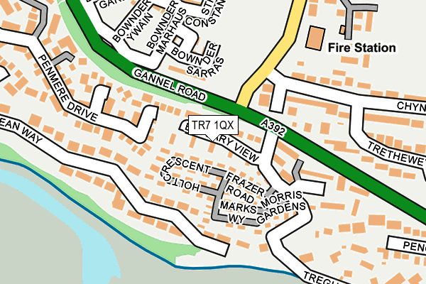 TR7 1QX map - OS OpenMap – Local (Ordnance Survey)