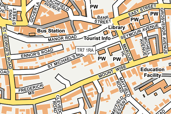 TR7 1RA map - OS OpenMap – Local (Ordnance Survey)