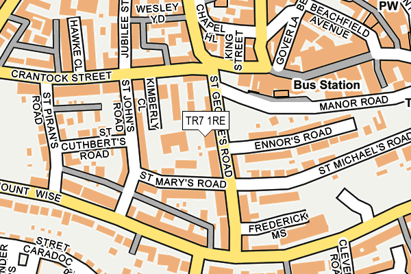 TR7 1RE map - OS OpenMap – Local (Ordnance Survey)