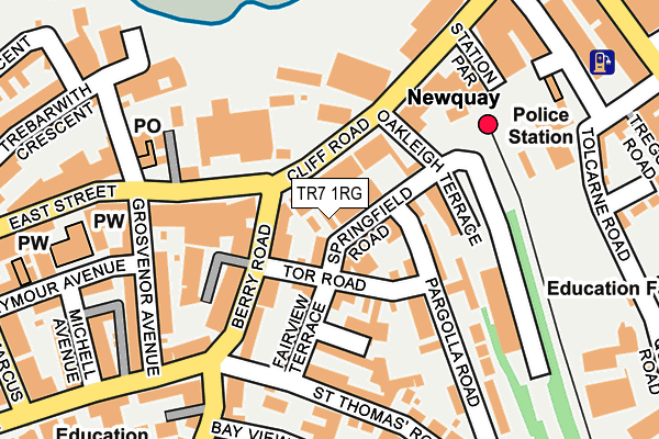 TR7 1RG map - OS OpenMap – Local (Ordnance Survey)