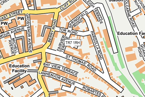 TR7 1RH map - OS OpenMap – Local (Ordnance Survey)
