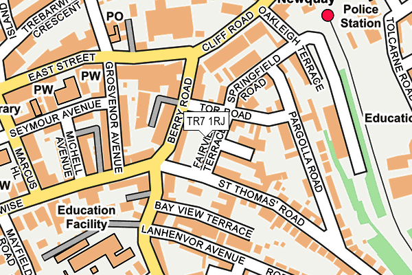 TR7 1RJ map - OS OpenMap – Local (Ordnance Survey)