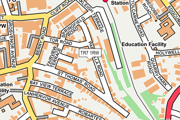 TR7 1RW map - OS OpenMap – Local (Ordnance Survey)