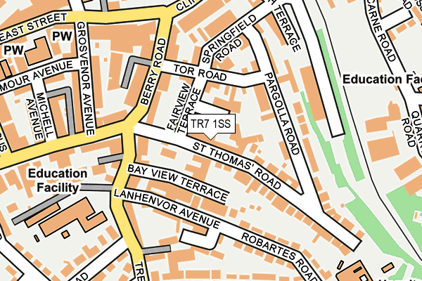 TR7 1SS map - OS OpenMap – Local (Ordnance Survey)