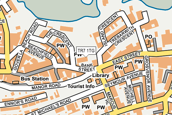 TR7 1TG map - OS OpenMap – Local (Ordnance Survey)