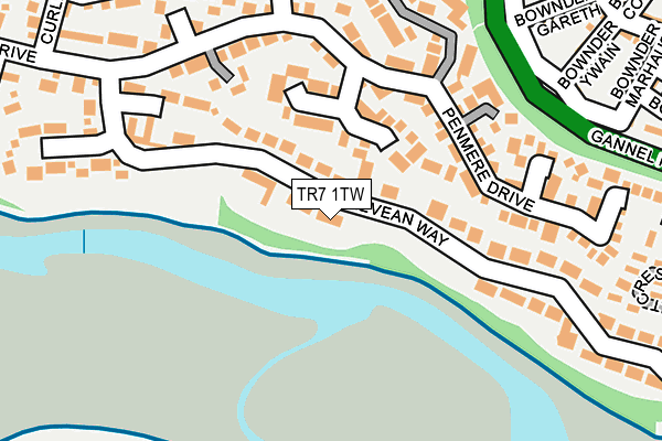 TR7 1TW map - OS OpenMap – Local (Ordnance Survey)