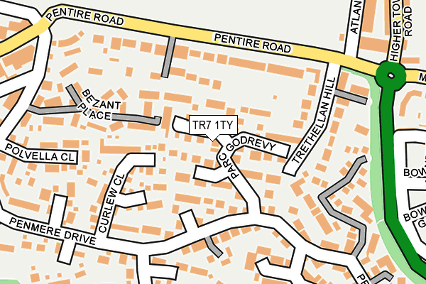 TR7 1TY map - OS OpenMap – Local (Ordnance Survey)