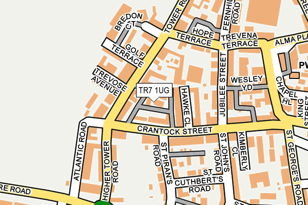 TR7 1UG map - OS OpenMap – Local (Ordnance Survey)