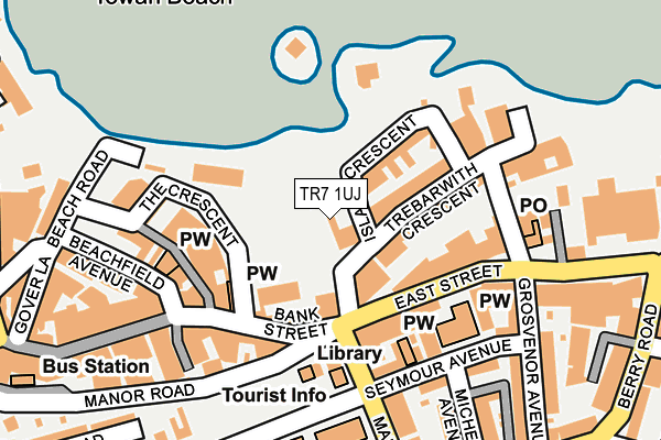 TR7 1UJ map - OS OpenMap – Local (Ordnance Survey)