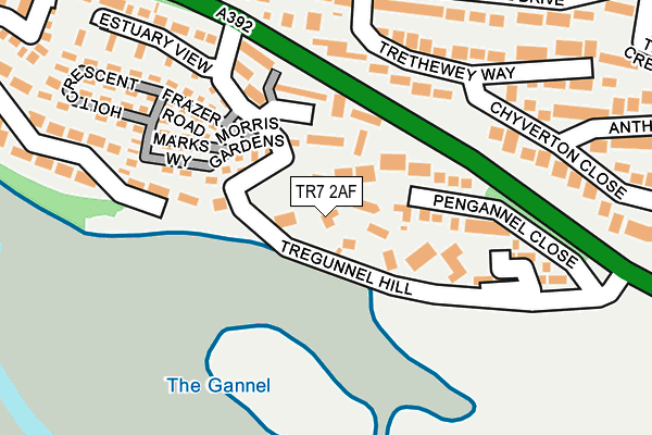 TR7 2AF map - OS OpenMap – Local (Ordnance Survey)