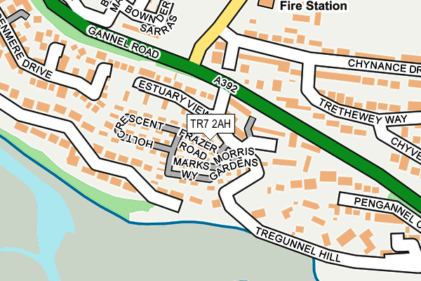 TR7 2AH map - OS OpenMap – Local (Ordnance Survey)