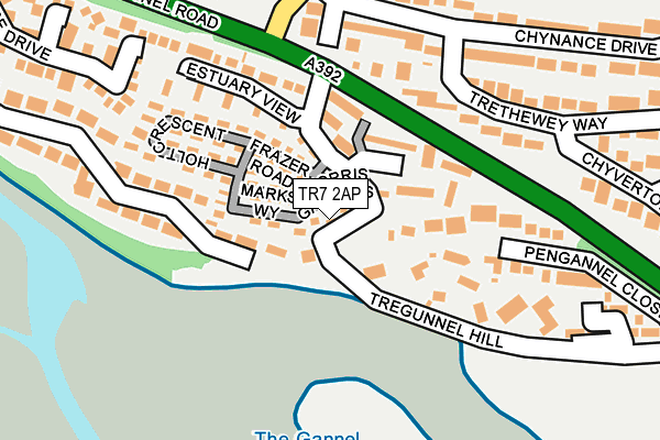 TR7 2AP map - OS OpenMap – Local (Ordnance Survey)