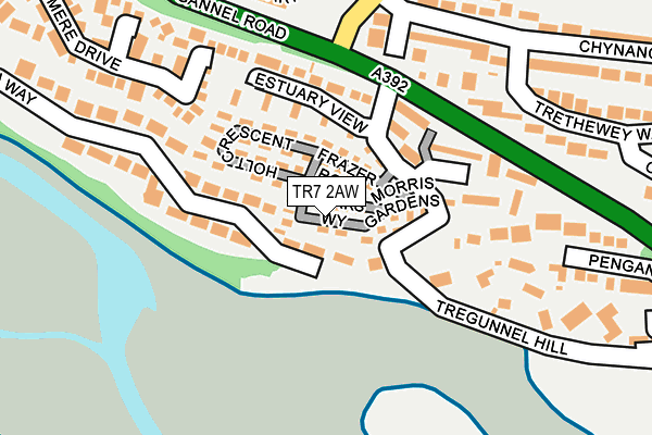 TR7 2AW map - OS OpenMap – Local (Ordnance Survey)