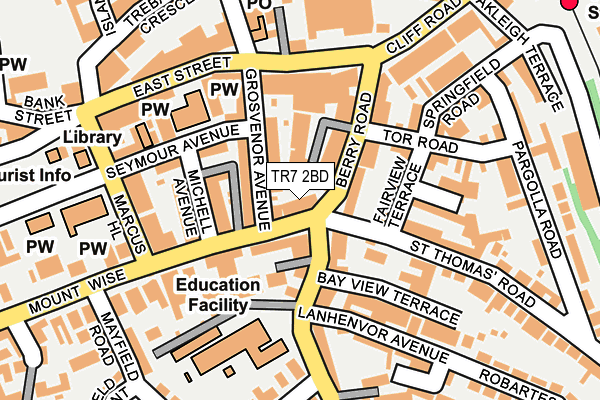 TR7 2BD map - OS OpenMap – Local (Ordnance Survey)