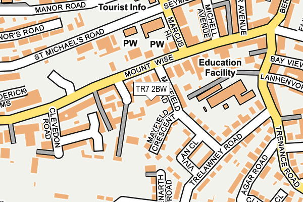TR7 2BW map - OS OpenMap – Local (Ordnance Survey)