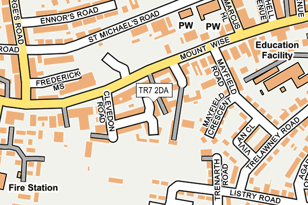 TR7 2DA map - OS OpenMap – Local (Ordnance Survey)