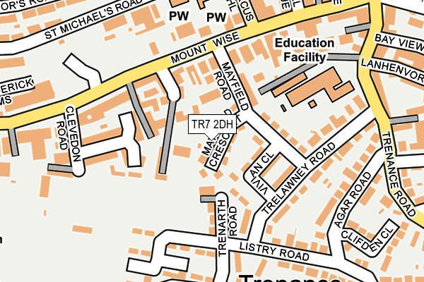 TR7 2DH map - OS OpenMap – Local (Ordnance Survey)