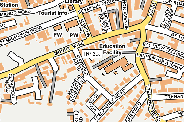 TR7 2DJ map - OS OpenMap – Local (Ordnance Survey)