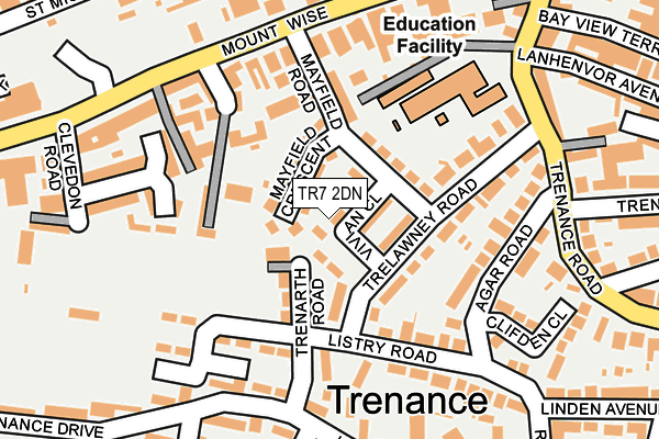 TR7 2DN map - OS OpenMap – Local (Ordnance Survey)