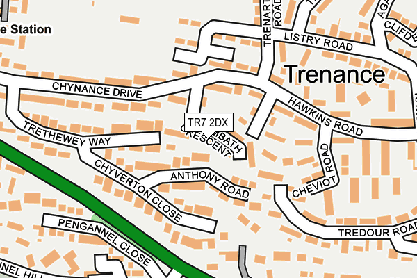 TR7 2DX map - OS OpenMap – Local (Ordnance Survey)