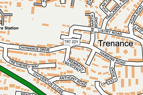 TR7 2DY map - OS OpenMap – Local (Ordnance Survey)