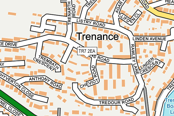TR7 2EA map - OS OpenMap – Local (Ordnance Survey)