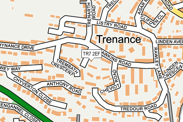 TR7 2EF map - OS OpenMap – Local (Ordnance Survey)