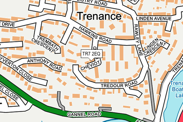 TR7 2EQ map - OS OpenMap – Local (Ordnance Survey)