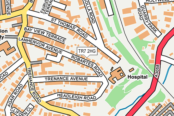 TR7 2HG map - OS OpenMap – Local (Ordnance Survey)