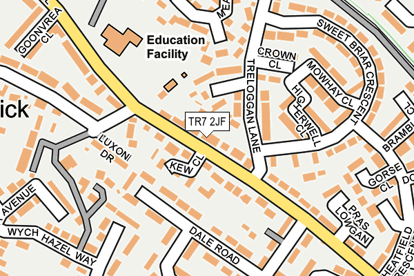 TR7 2JF map - OS OpenMap – Local (Ordnance Survey)