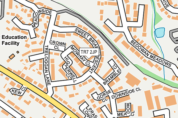 TR7 2JP map - OS OpenMap – Local (Ordnance Survey)
