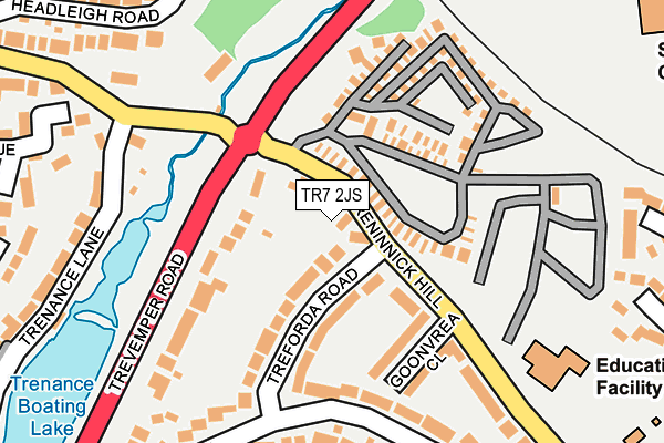 TR7 2JS map - OS OpenMap – Local (Ordnance Survey)