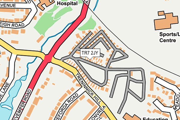 TR7 2JY map - OS OpenMap – Local (Ordnance Survey)