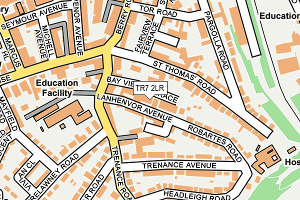 TR7 2LR map - OS OpenMap – Local (Ordnance Survey)