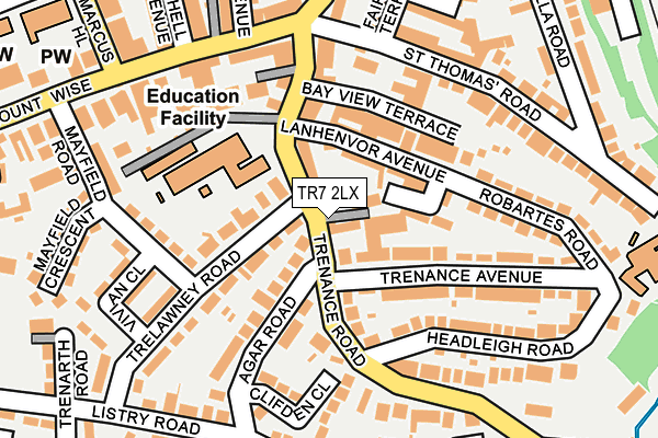 TR7 2LX map - OS OpenMap – Local (Ordnance Survey)